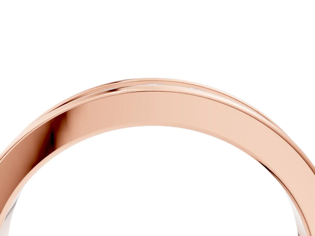 Channel Set Round Diamond Eternity Band Rose gold