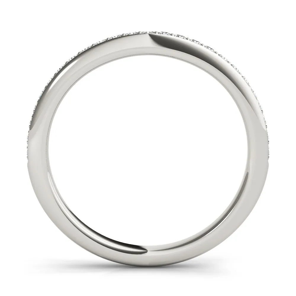 Pavé Round Diamond Eternity Band Platinum