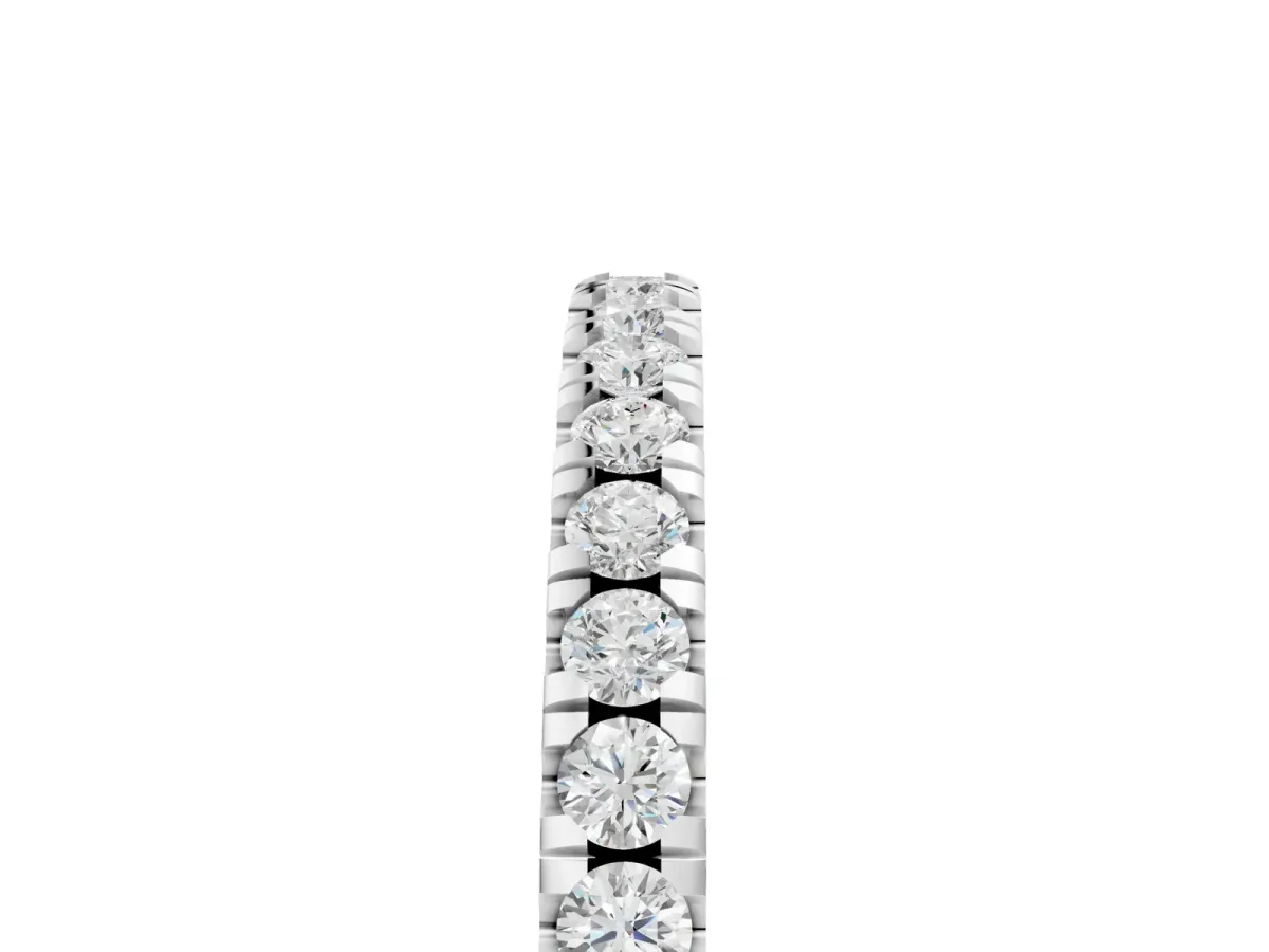 Round Diamond Pavé Set Eternity Band Platinum