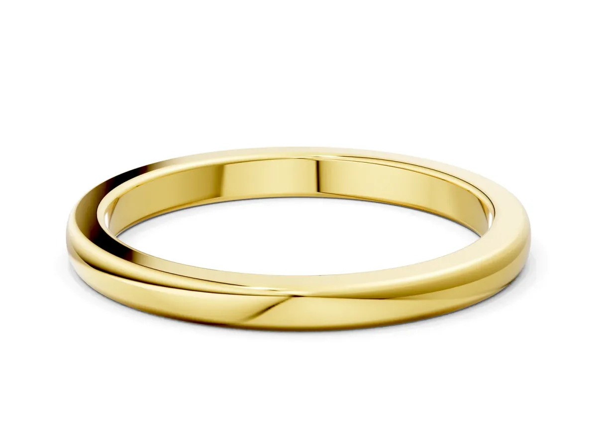 Classic Plain Metal Band Yellow gold