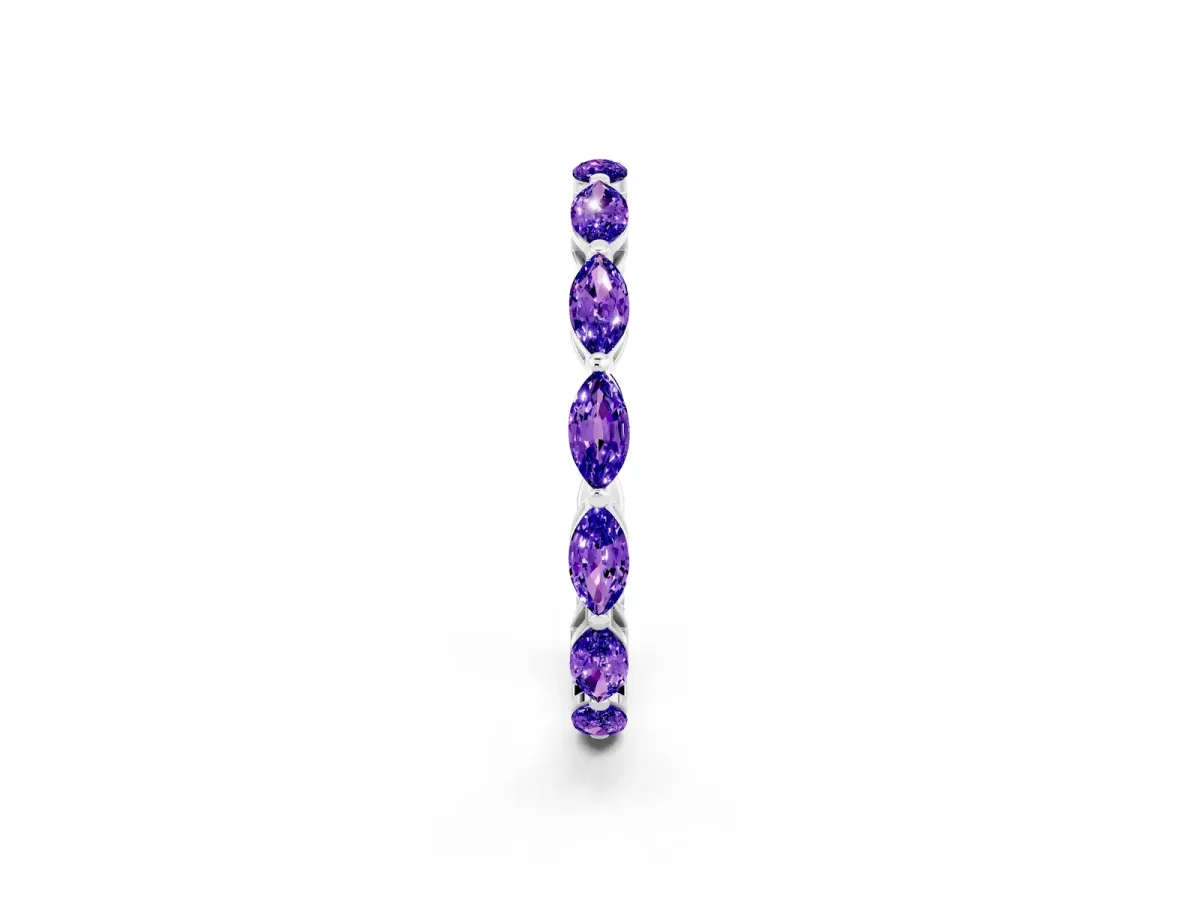 Marquise Tanzanite Eternity Band with U-Prong Setting Platinum