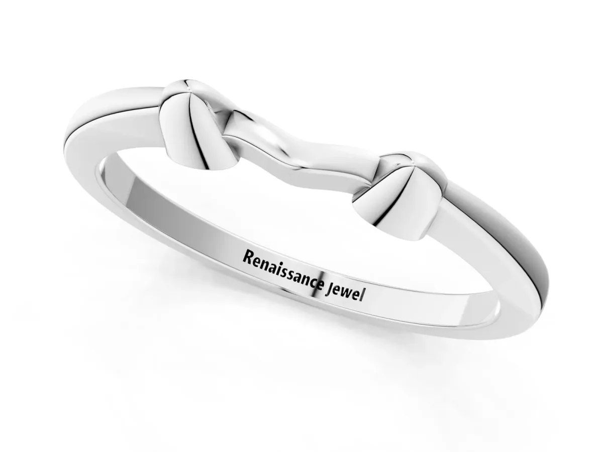 Bamboo-Inspired Plain Metal Band Platinum