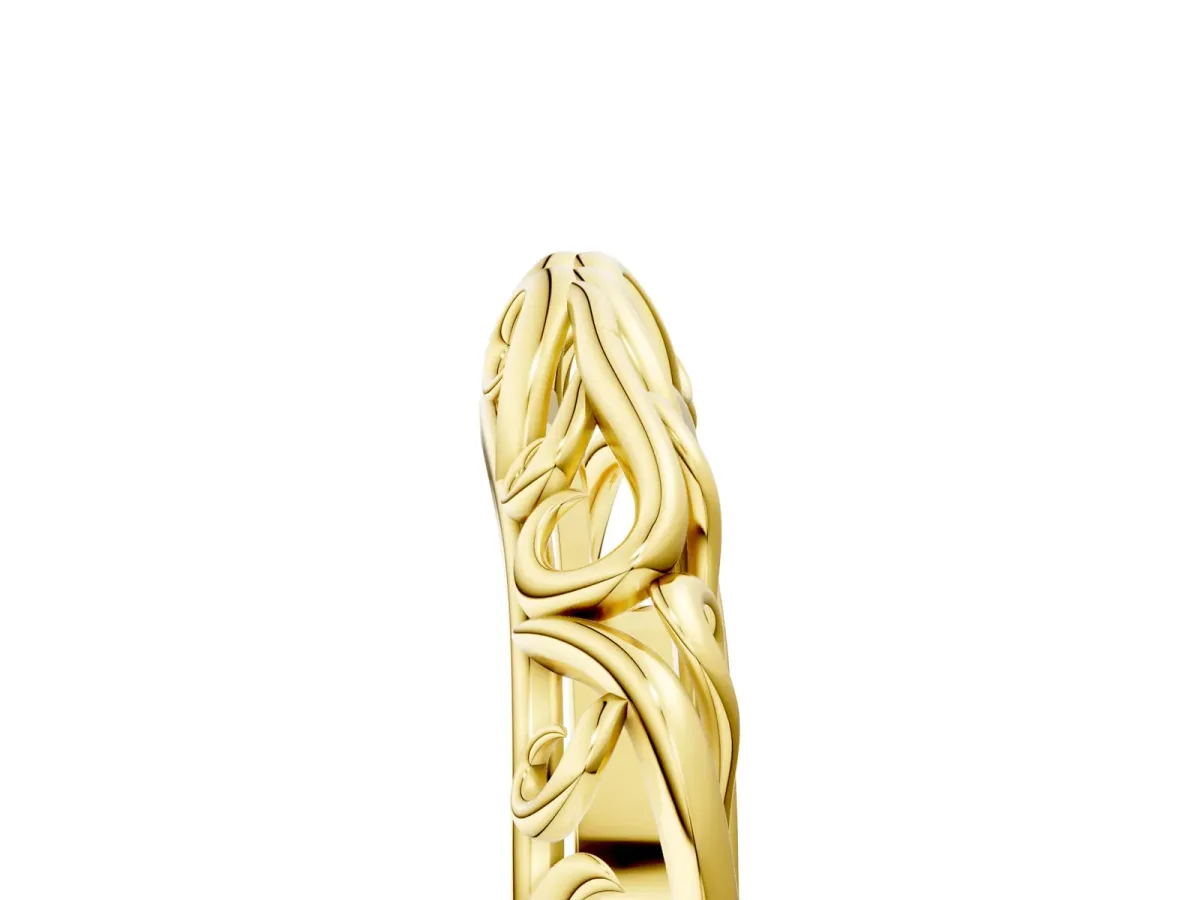 Twisted Vine Filigree Band Yellow gold