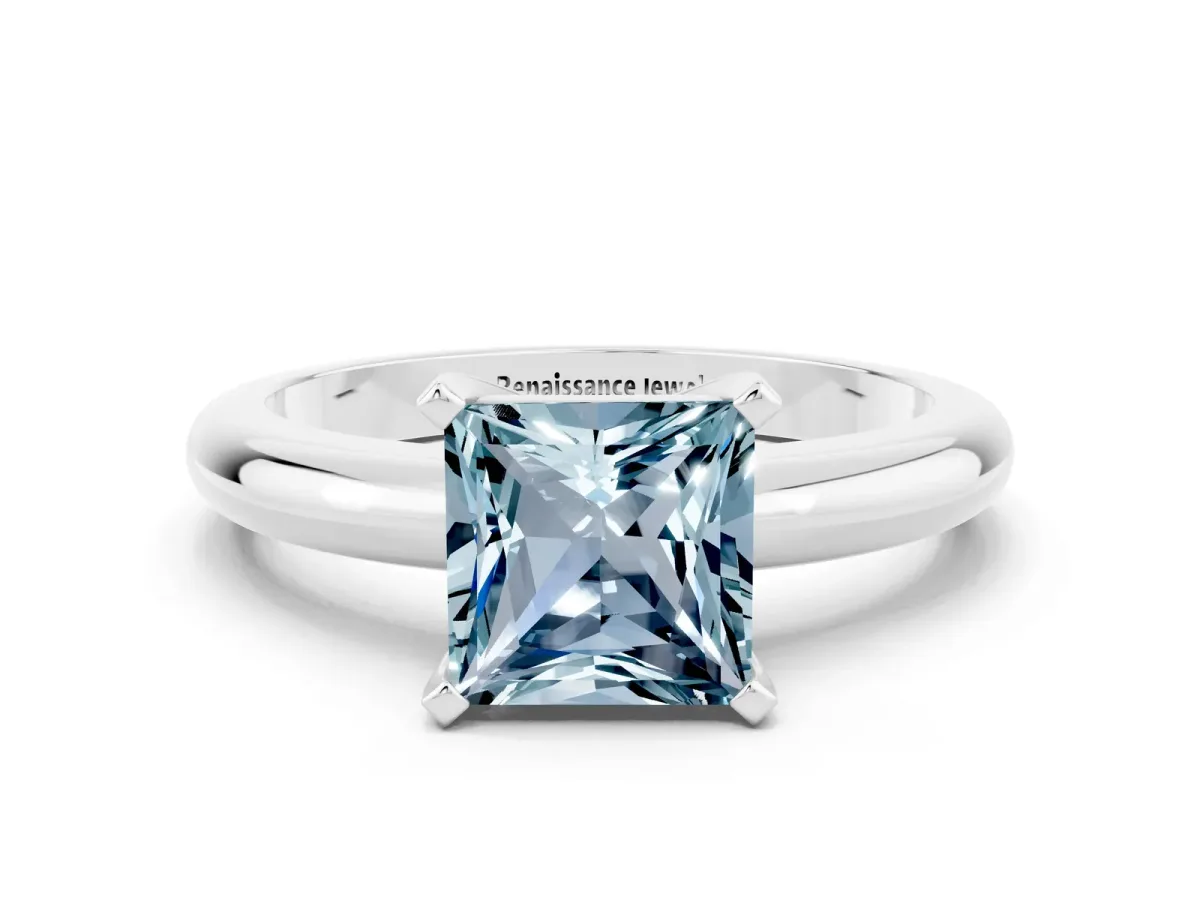 Oval Diamond Twisted Solitaire Ring Rose gold
