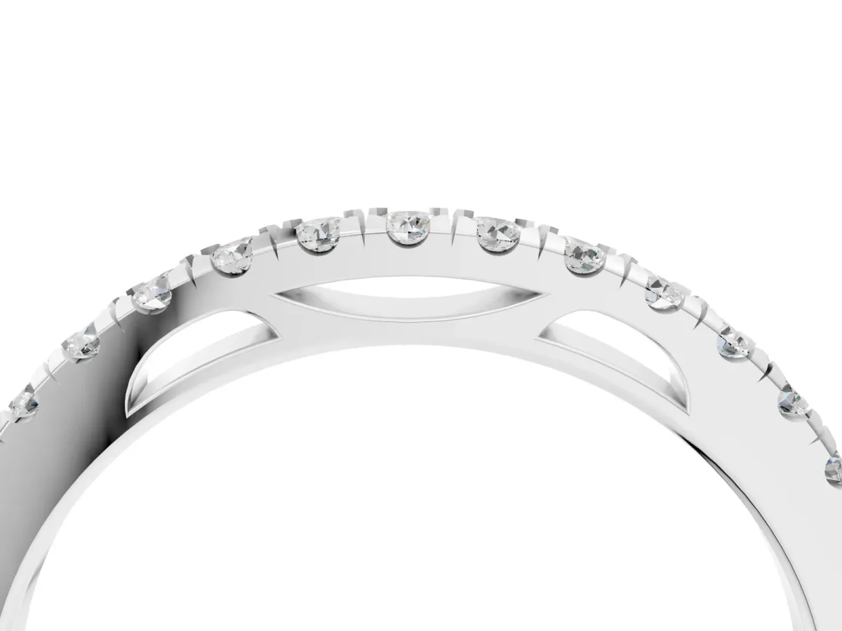 Round Diamond Pavé Set Eternity Band Platinum