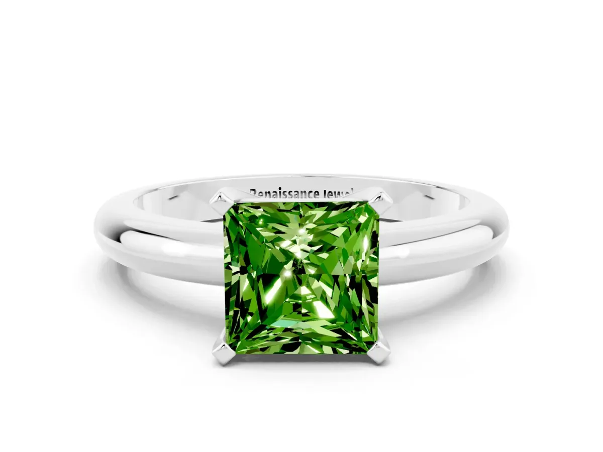 Oval Diamond Twisted Solitaire Ring Platinum