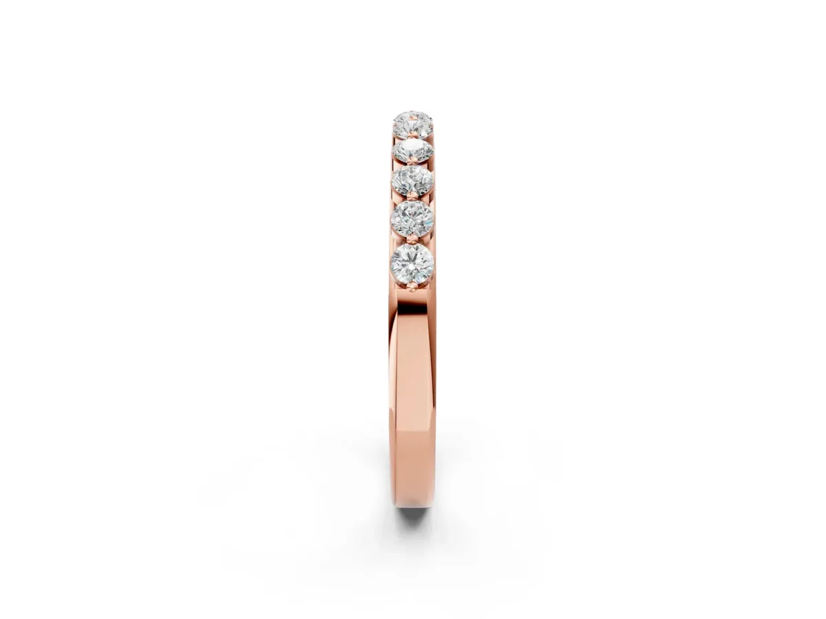 Round Diamond Channel Set Eternity Band Rose gold