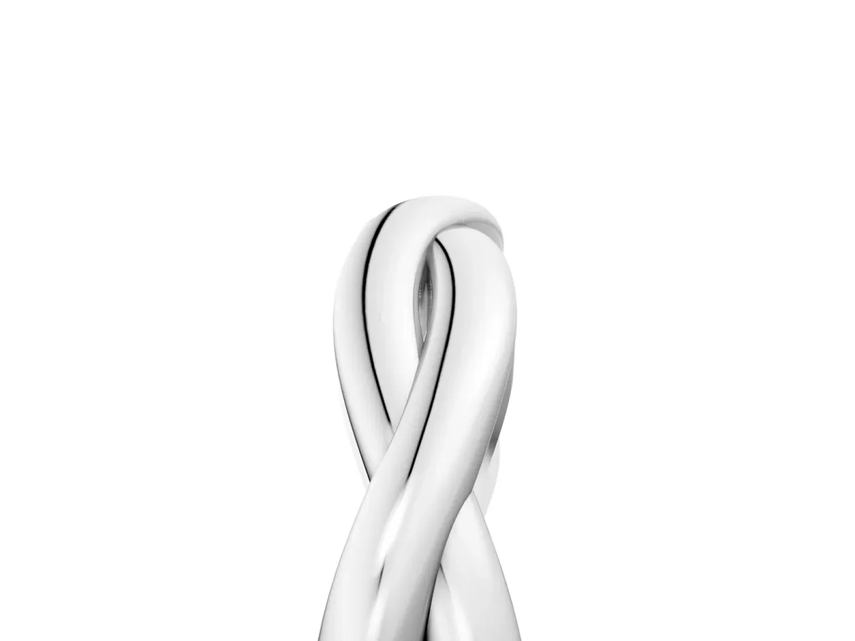 Infinity Twisted Plain Band White gold