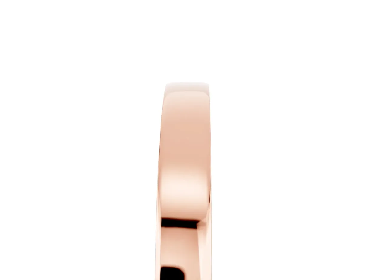 Pavé Round Aquamarine Channel Set Band Rose gold