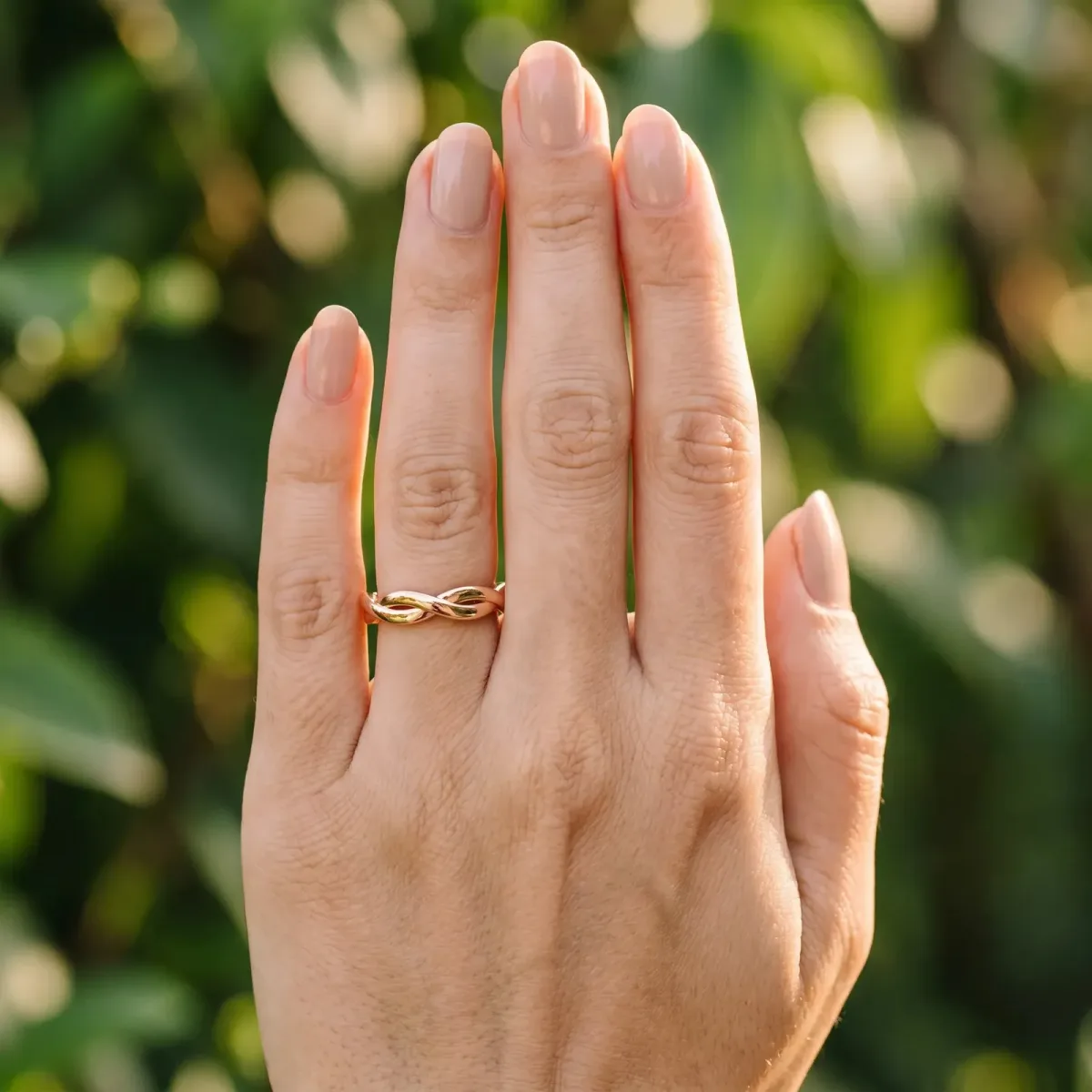 Infinity Twisted Plain Band Rose gold