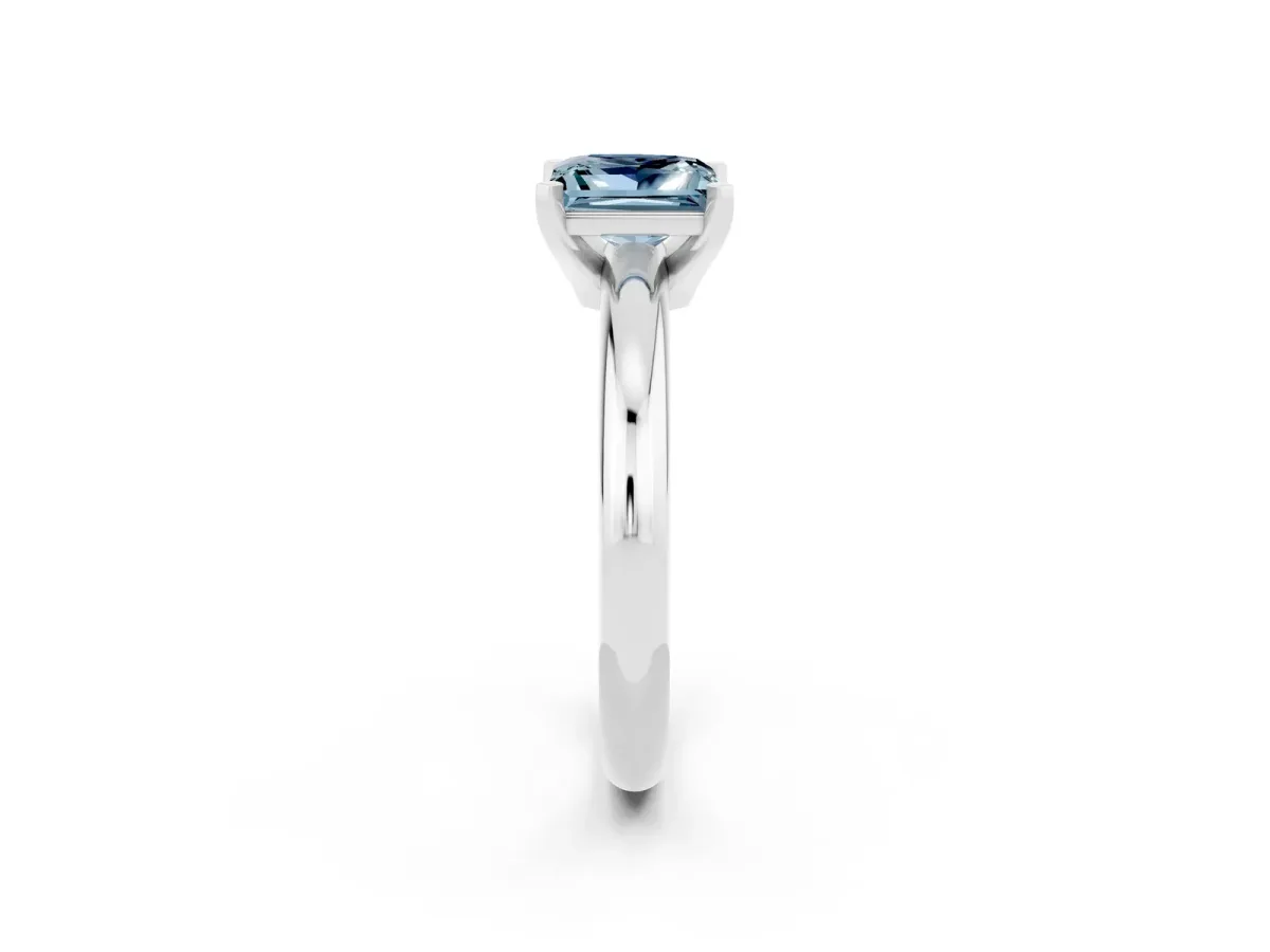 Oval Diamond Twisted Solitaire Ring Rose gold