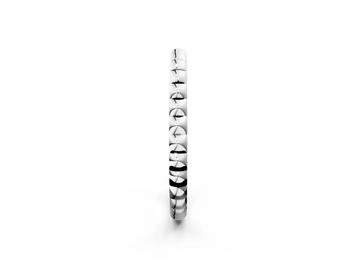 Bezel Set Round Stone Eternity Band White gold