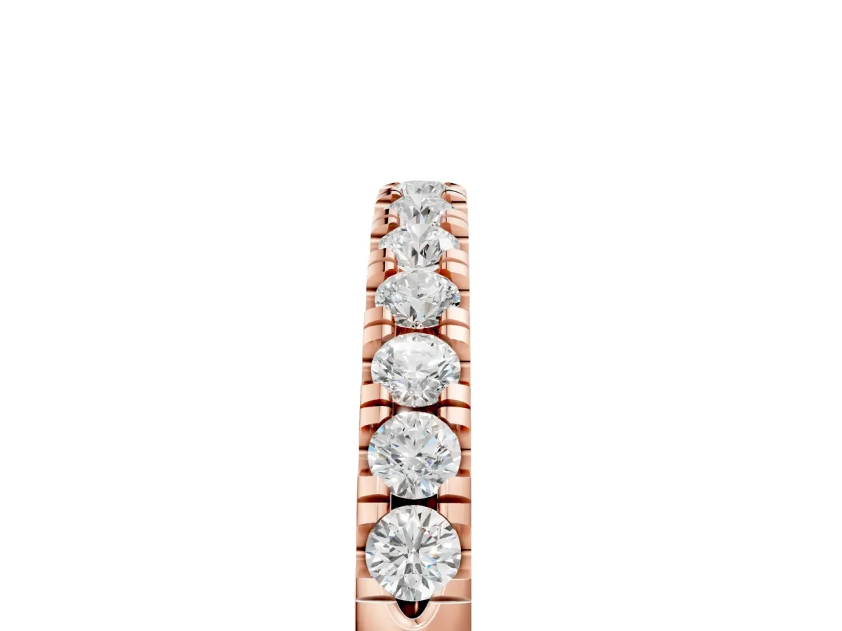 Round Diamond Pavé Eternity Band Rose gold