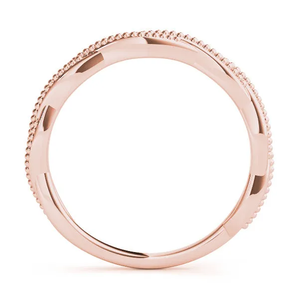 Milgrain Twist Beaded Band Rose gold