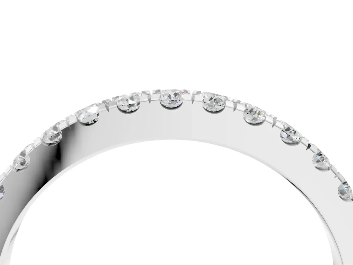 Round Diamond Eternity Band with Prong Setting Platinum