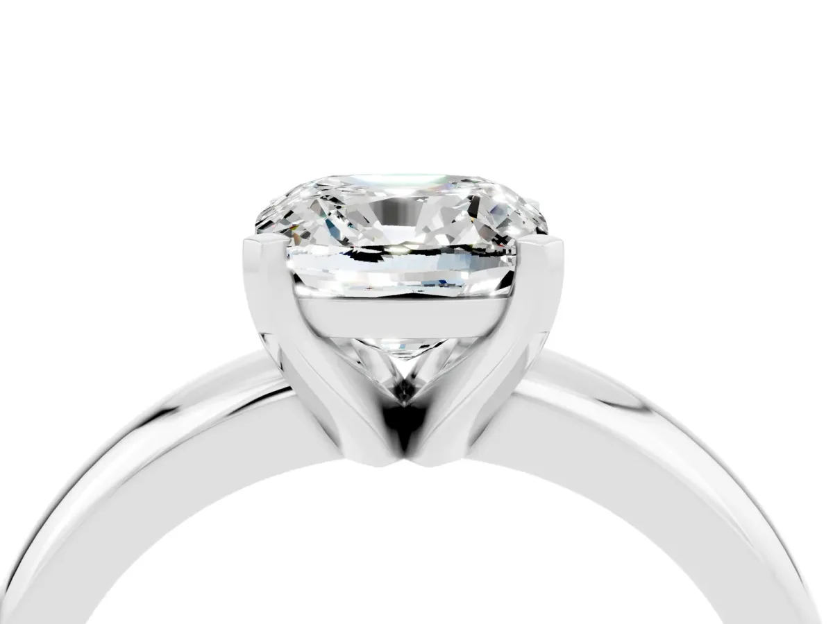 Emerald Cut Diamond Eternity Band with Shared Prong Setting Platinum