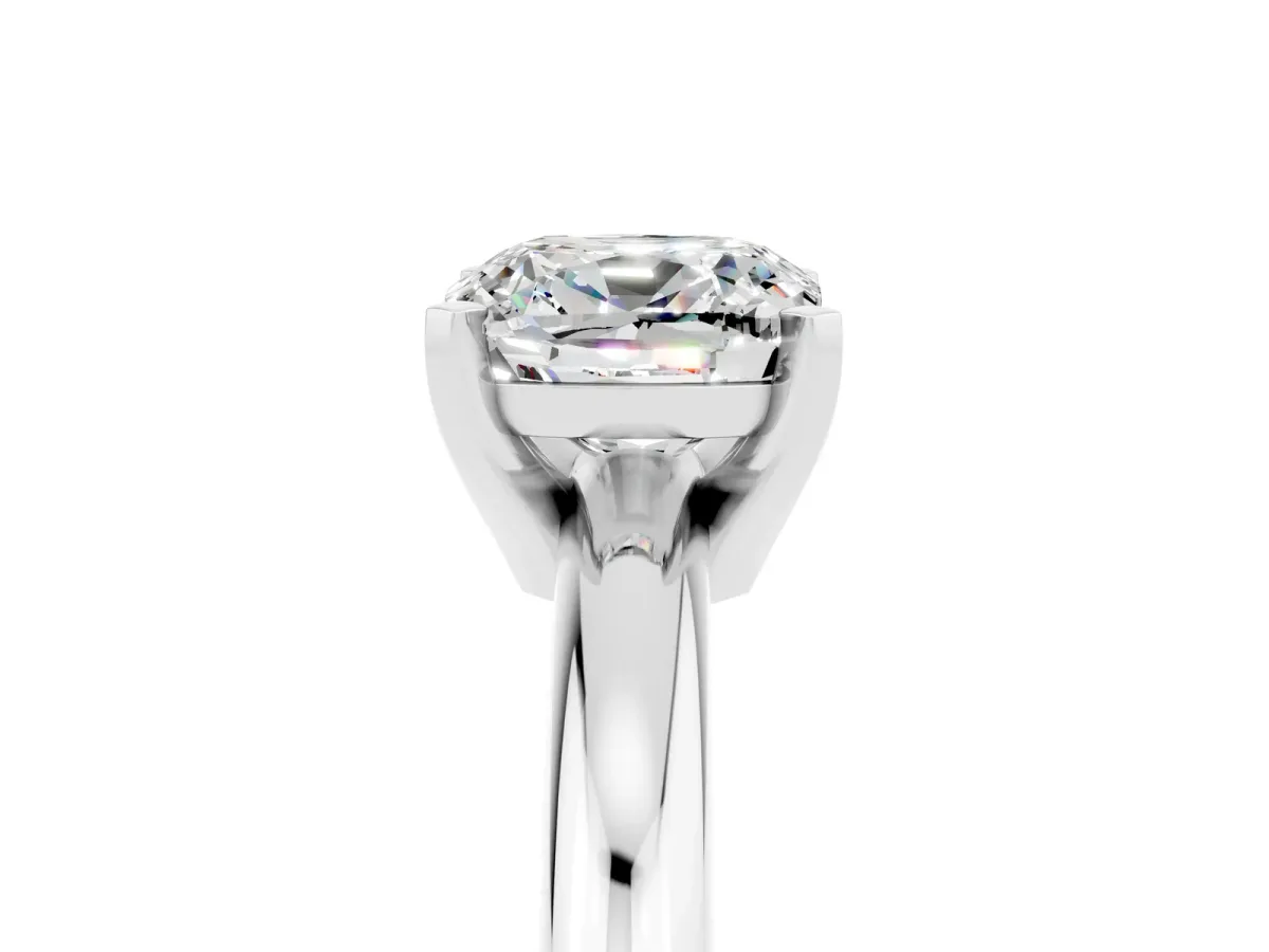 Emerald Cut Diamond Eternity Band with Shared Prong Setting Platinum