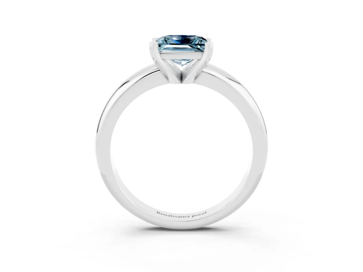 Oval Diamond Twisted Solitaire Ring Rose gold
