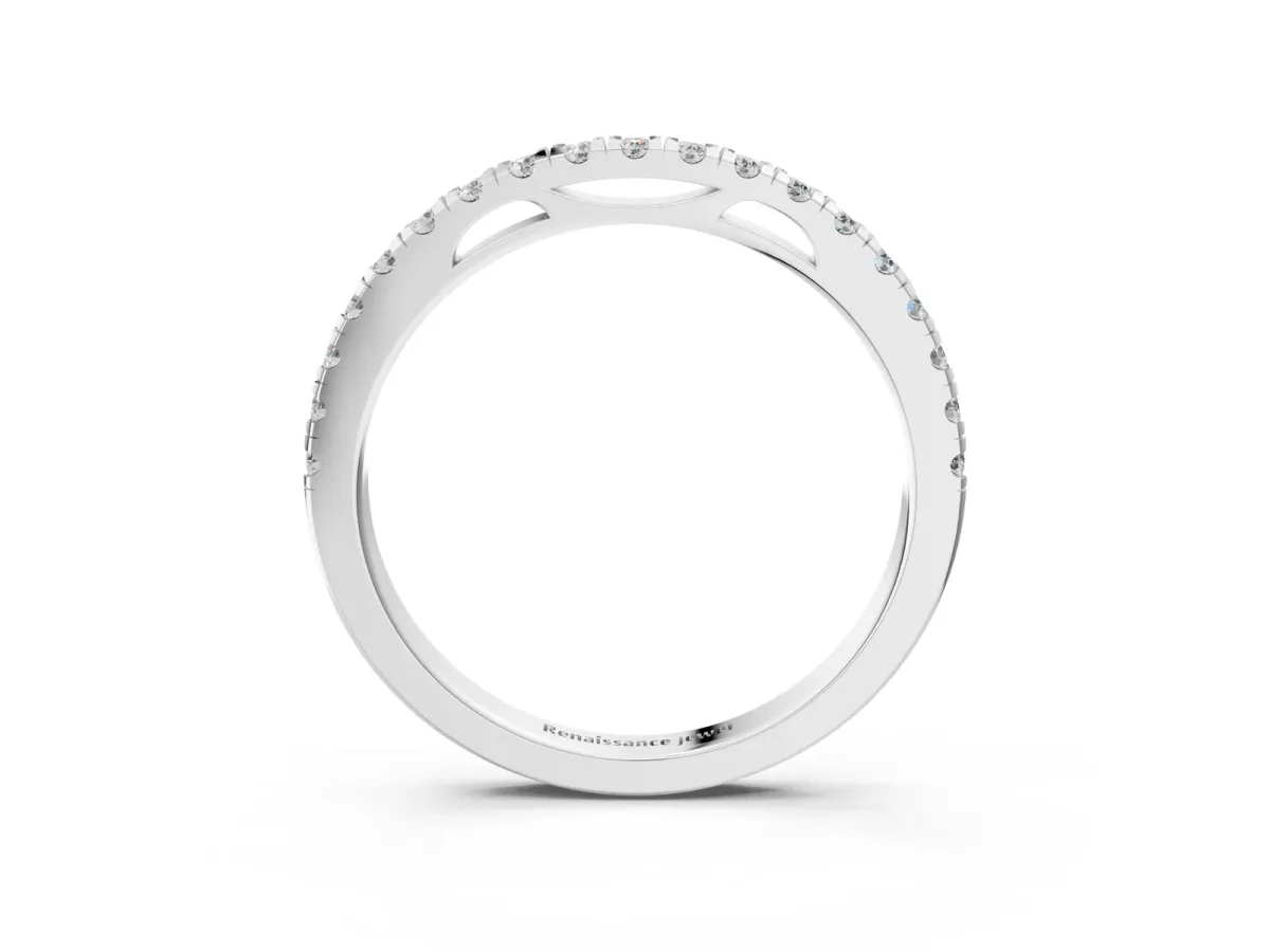 Round Diamond Pavé Set Eternity Band Platinum
