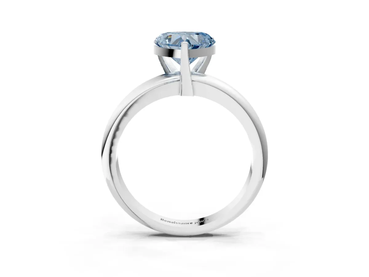 Mixed Shape Diamond Multi Row Promise Ring with Round Diamond Accents White gold