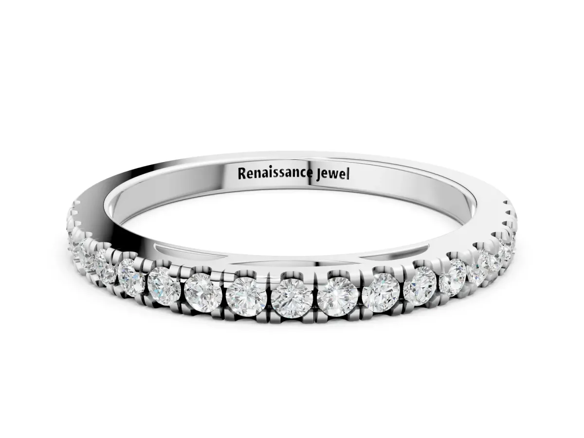 Round Diamond Pavé Set Eternity Band Platinum