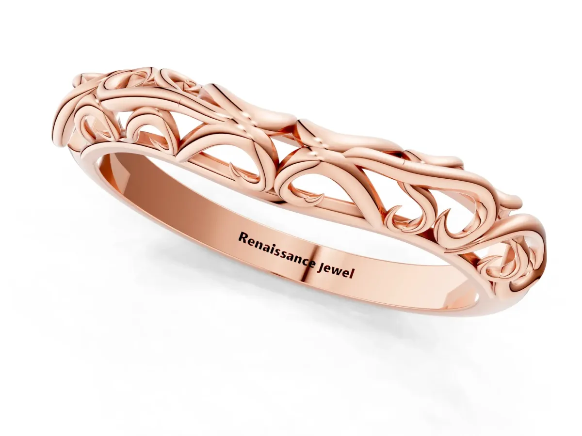 Twisted Vine Filigree Band Rose gold