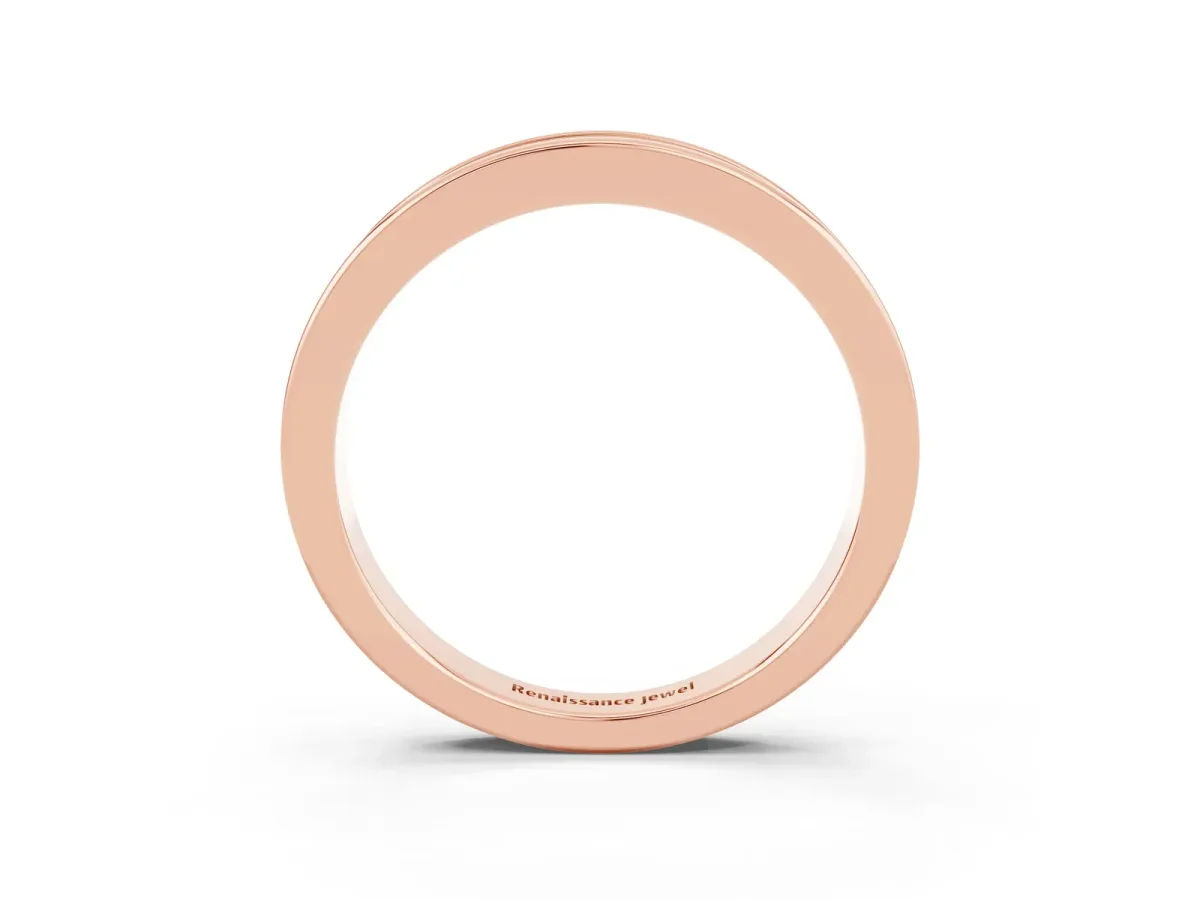 Channel Set Round Peridot Eternity Band Rose gold