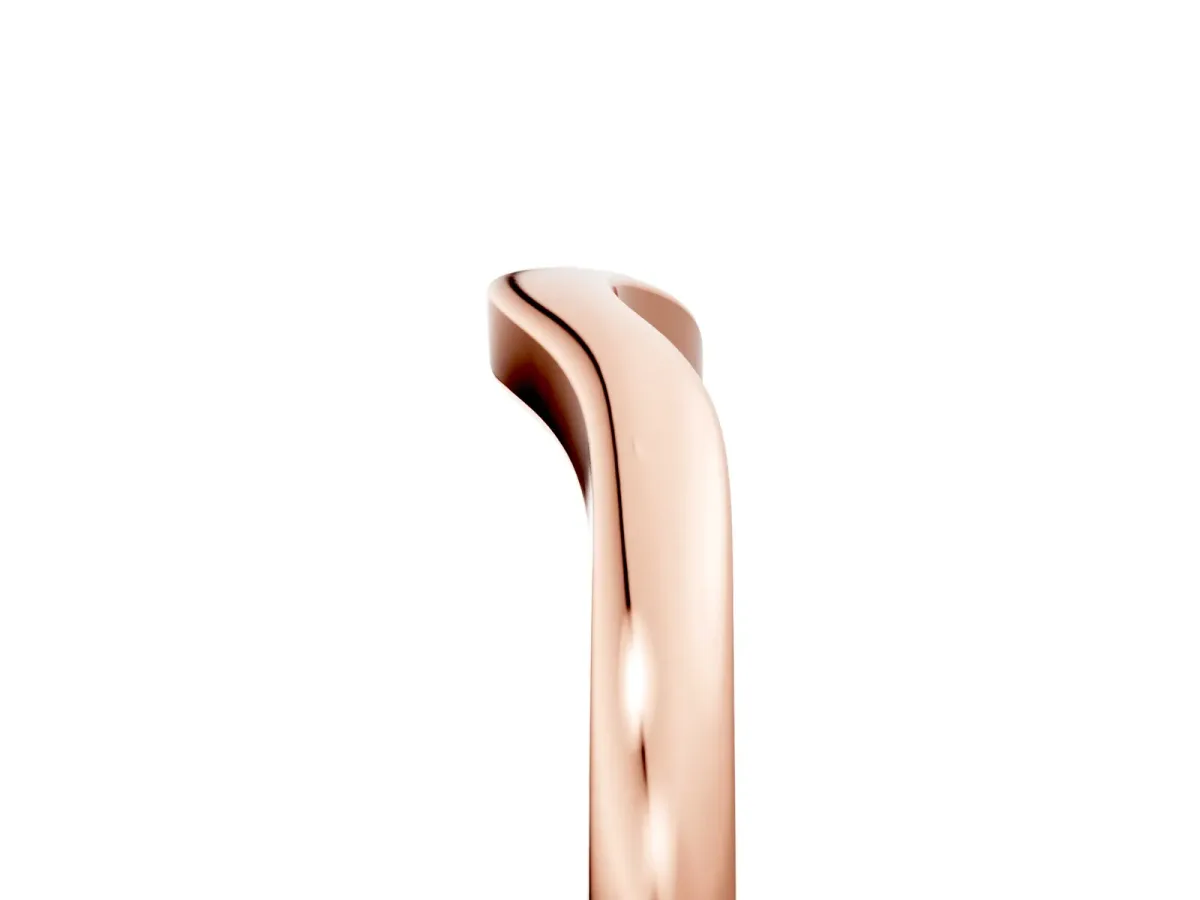Curved Plain Band Rose gold