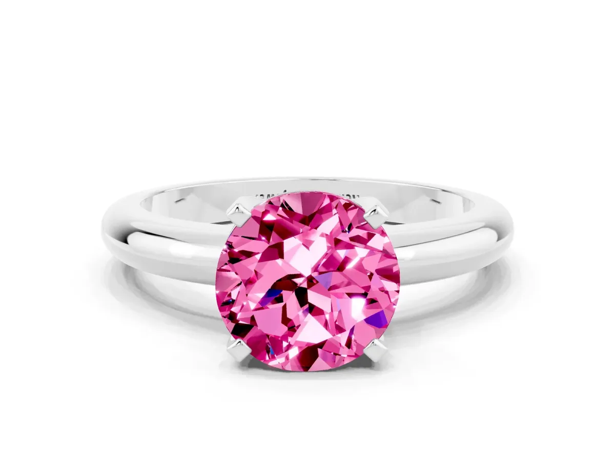 Marquise and Princess Toi Moi Ring with Prong Setting and Plain Band Rose gold