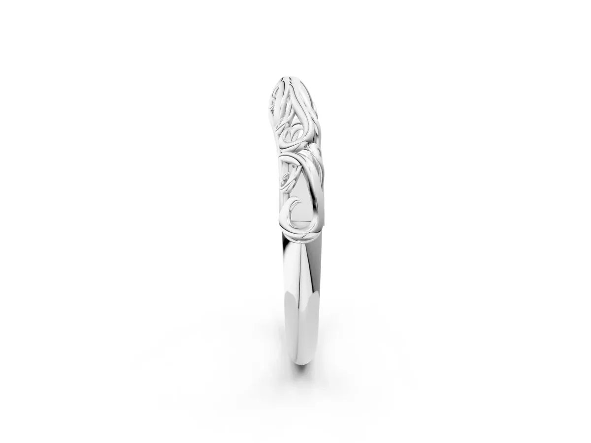 Twisted Vine Filigree Band Platinum