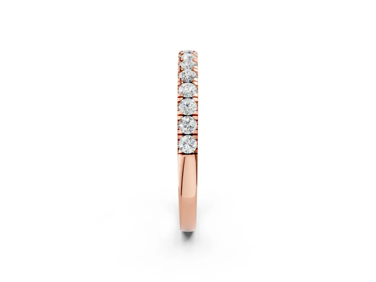 Round Diamond Eternity Band with Prong Setting Rose gold