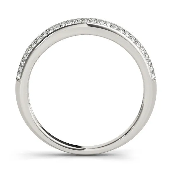 Double Row Round Diamond Pavé Eternity Band White gold