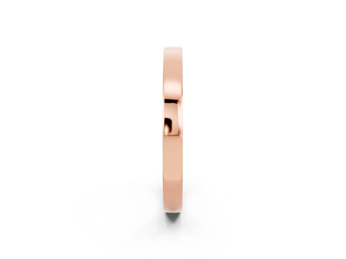 Pavé Round Morganite Channel Set Band Rose gold