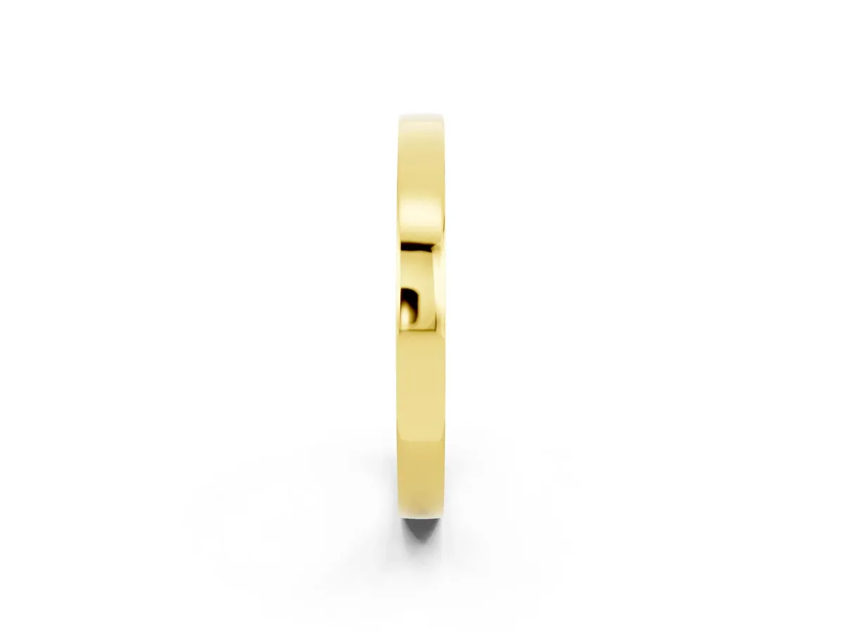 Pavé Round Ruby Channel Set Band Yellow gold