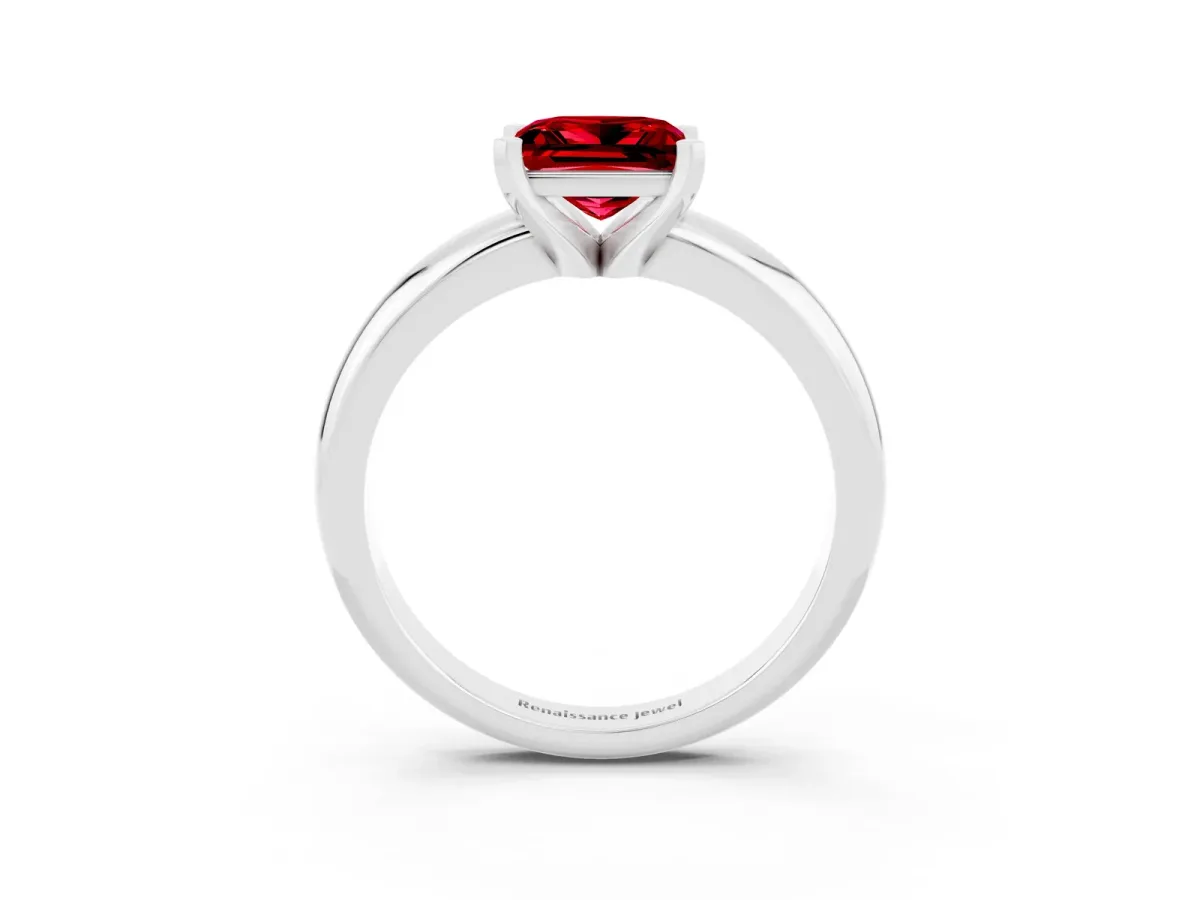 Oval Diamond Twisted Solitaire Ring Silver