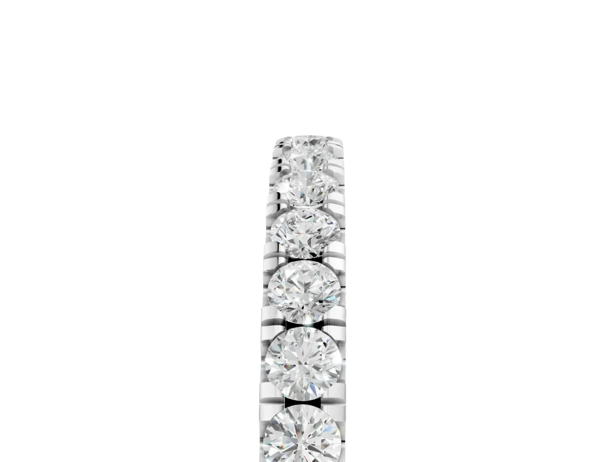 Round Diamond Eternity Band with Prong Setting Platinum