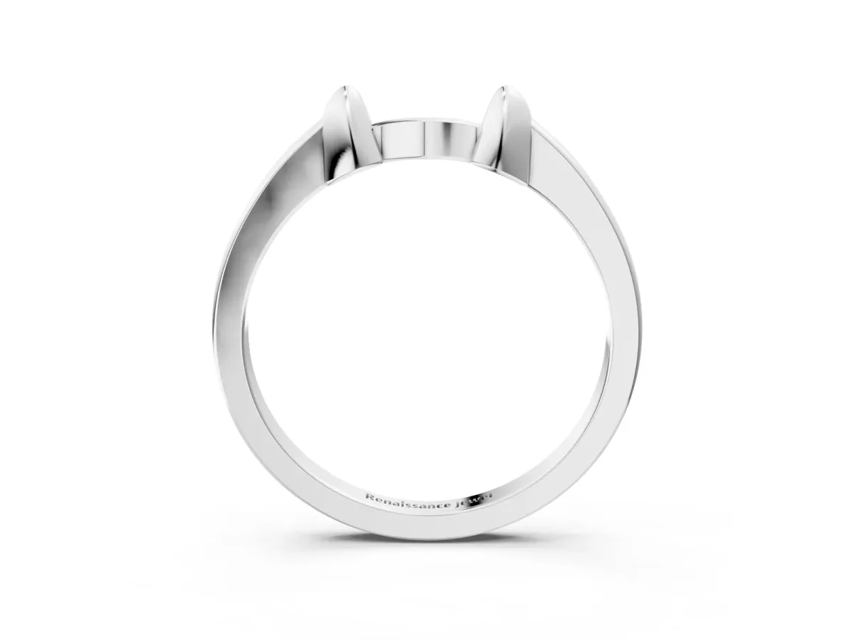 Bamboo-Inspired Plain Metal Band Platinum