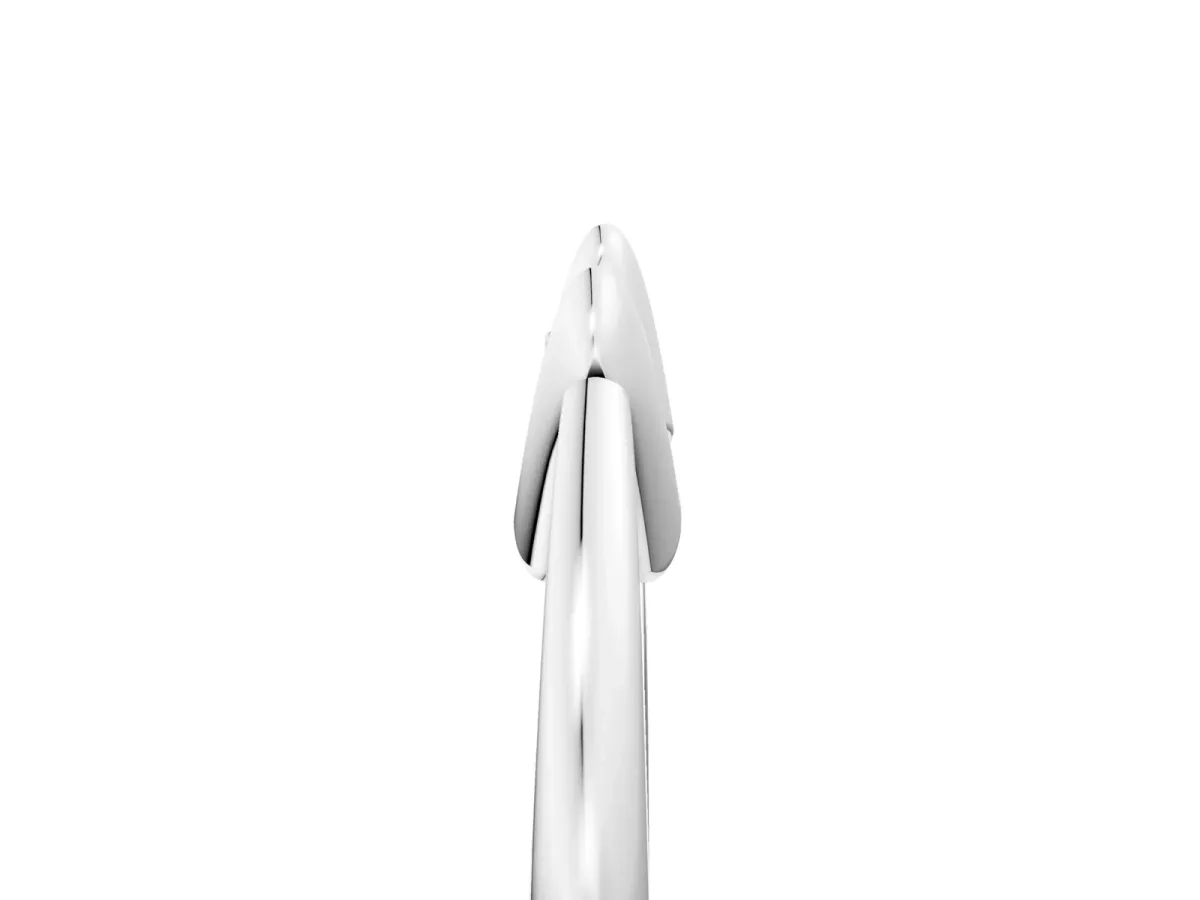 Bamboo-Inspired Plain Metal Band Platinum