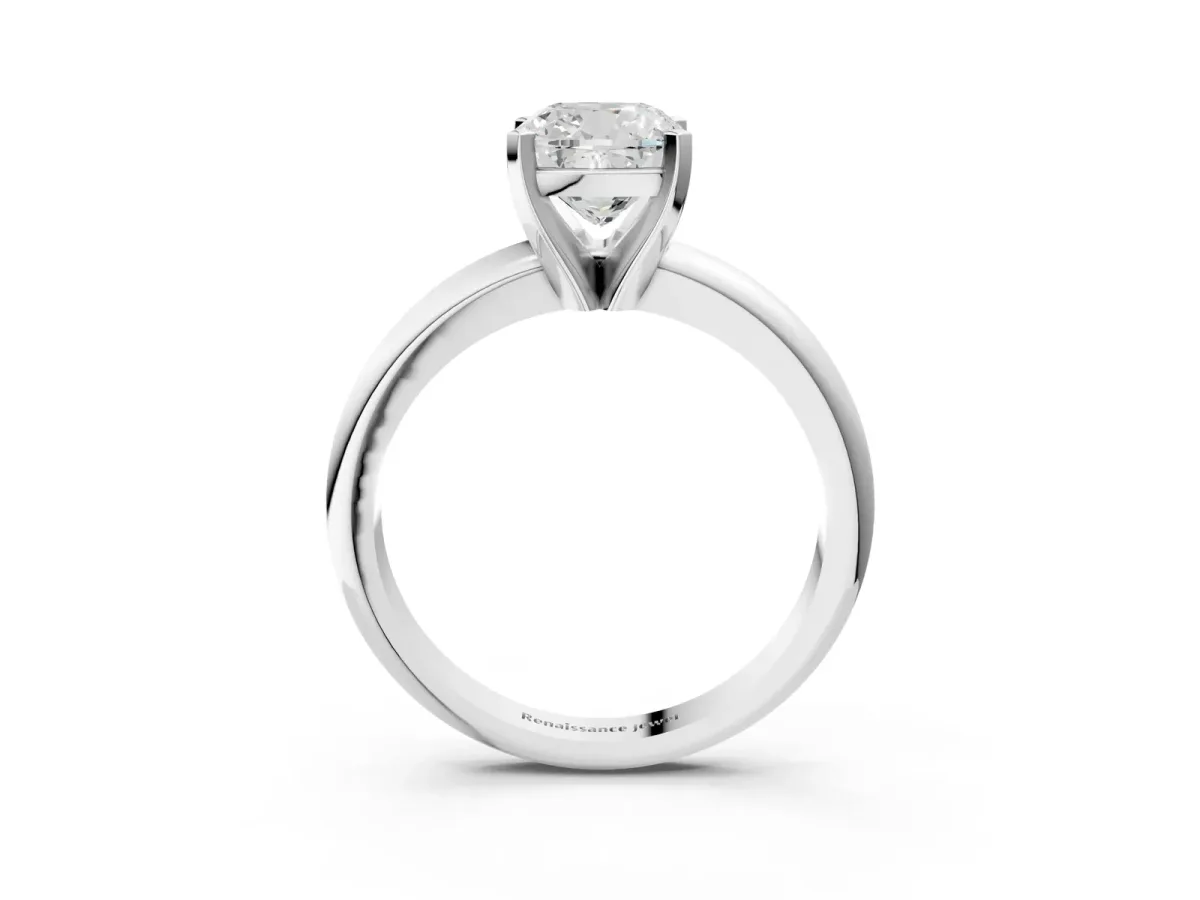 Emerald Cut Diamond Eternity Band with Shared Prong Setting Rose gold