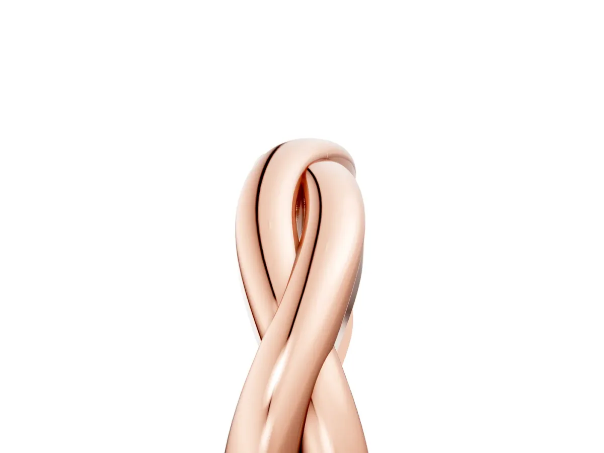 Infinity Twisted Plain Band Rose gold