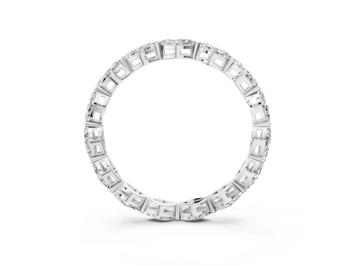 Marquise Diamond Eternity Band with U-Prong Setting Platinum
