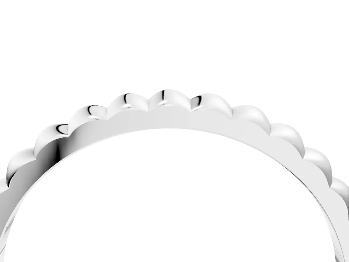 Bezel Set Round Stone Eternity Band White gold