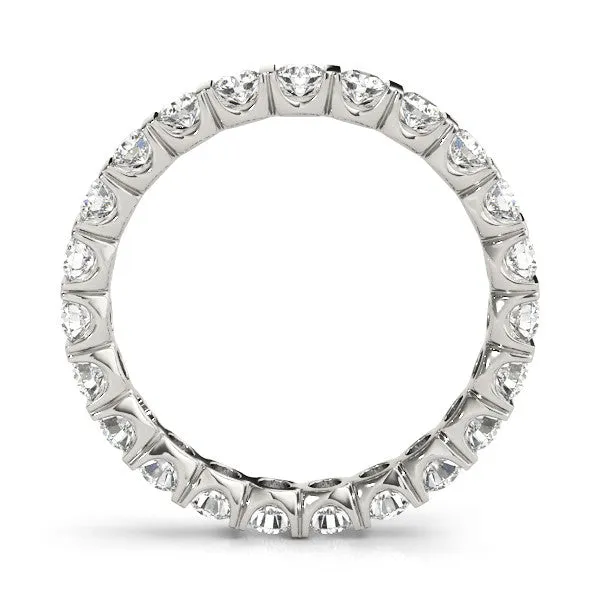 Round-Cut Diamond Eternity Band with Channel Setting Silver