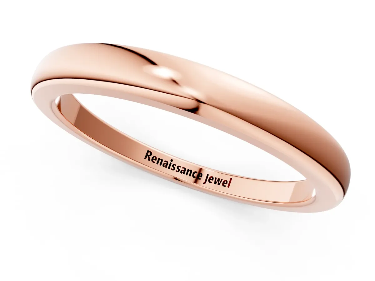Classic Plain Metal Band Rose gold