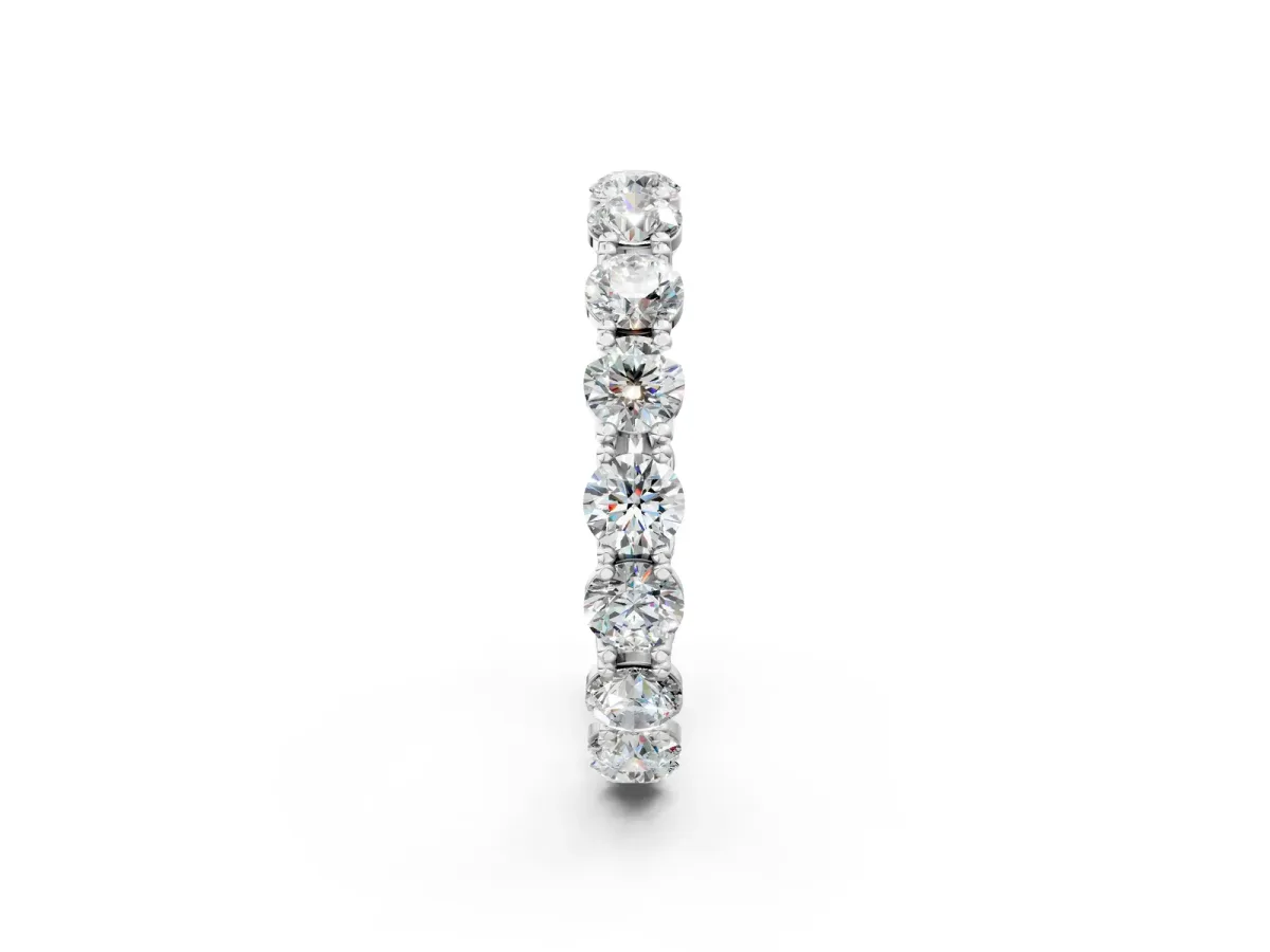 Round Diamond Woven Full Eternity Band Platinum