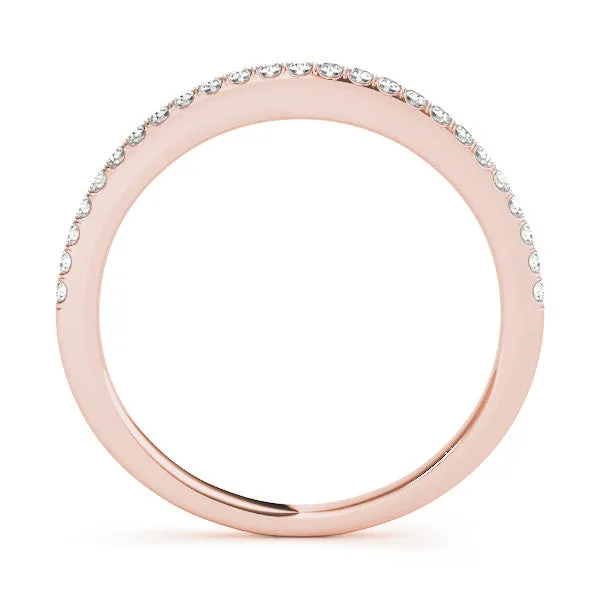 Round Diamond Pavé Eternity Band with Micro-Prong Setting Rose gold