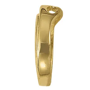 Gold Bezel Set Round Cut Diamond Swirl Pendant Silver