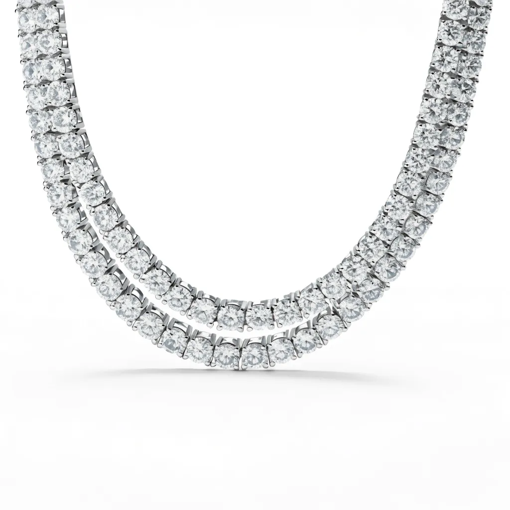 Diamond tennis necklace