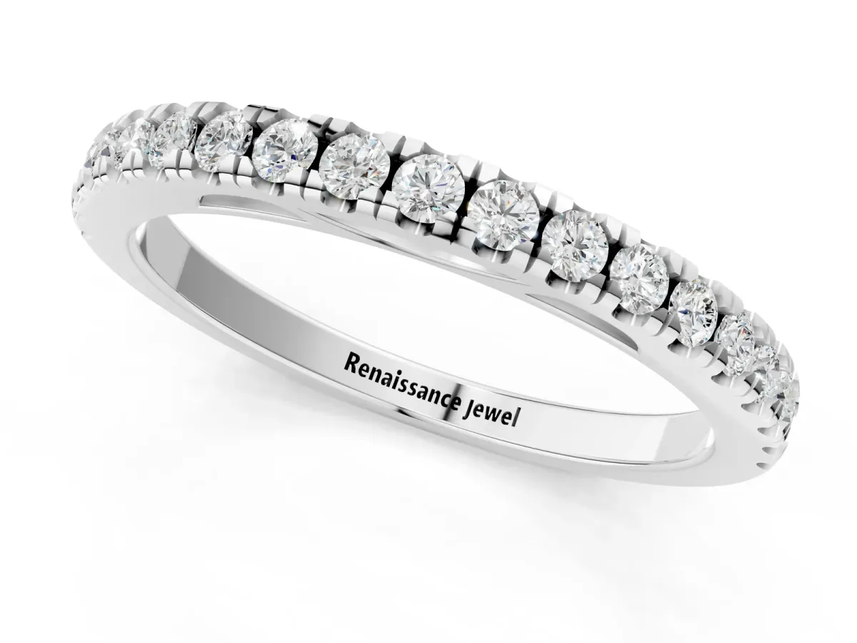 Round Diamond Pavé Set Eternity Band Platinum