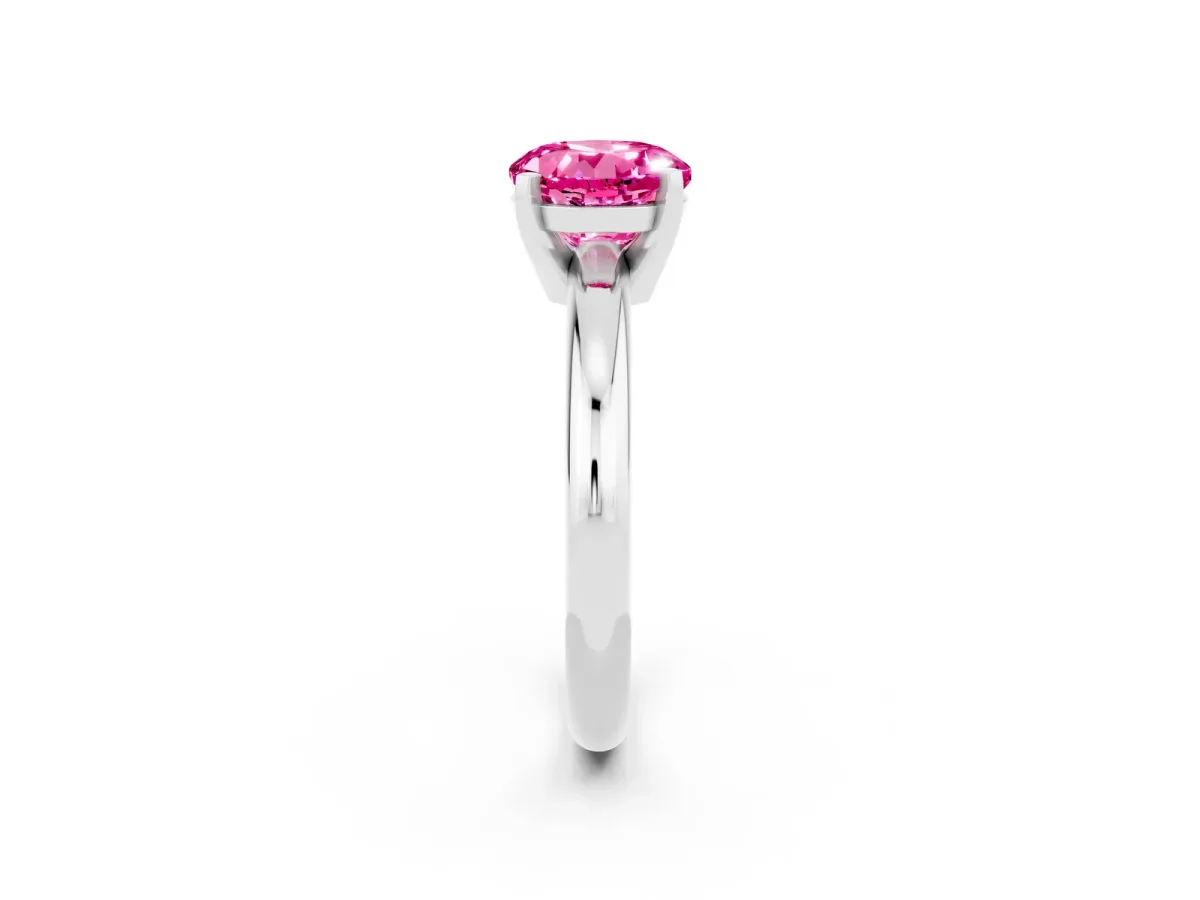 Marquise and Princess Toi Moi Ring with Prong Setting and Plain Band Rose gold